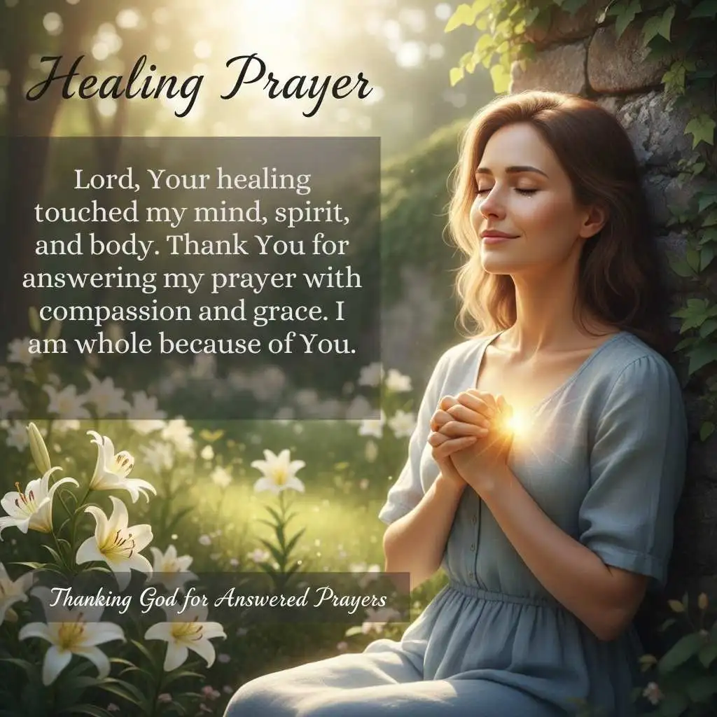 Healing Prayer for Thanking God for Answered Prayers
