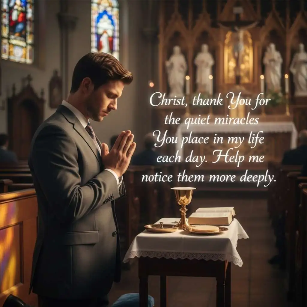 Thankful prayers before communion