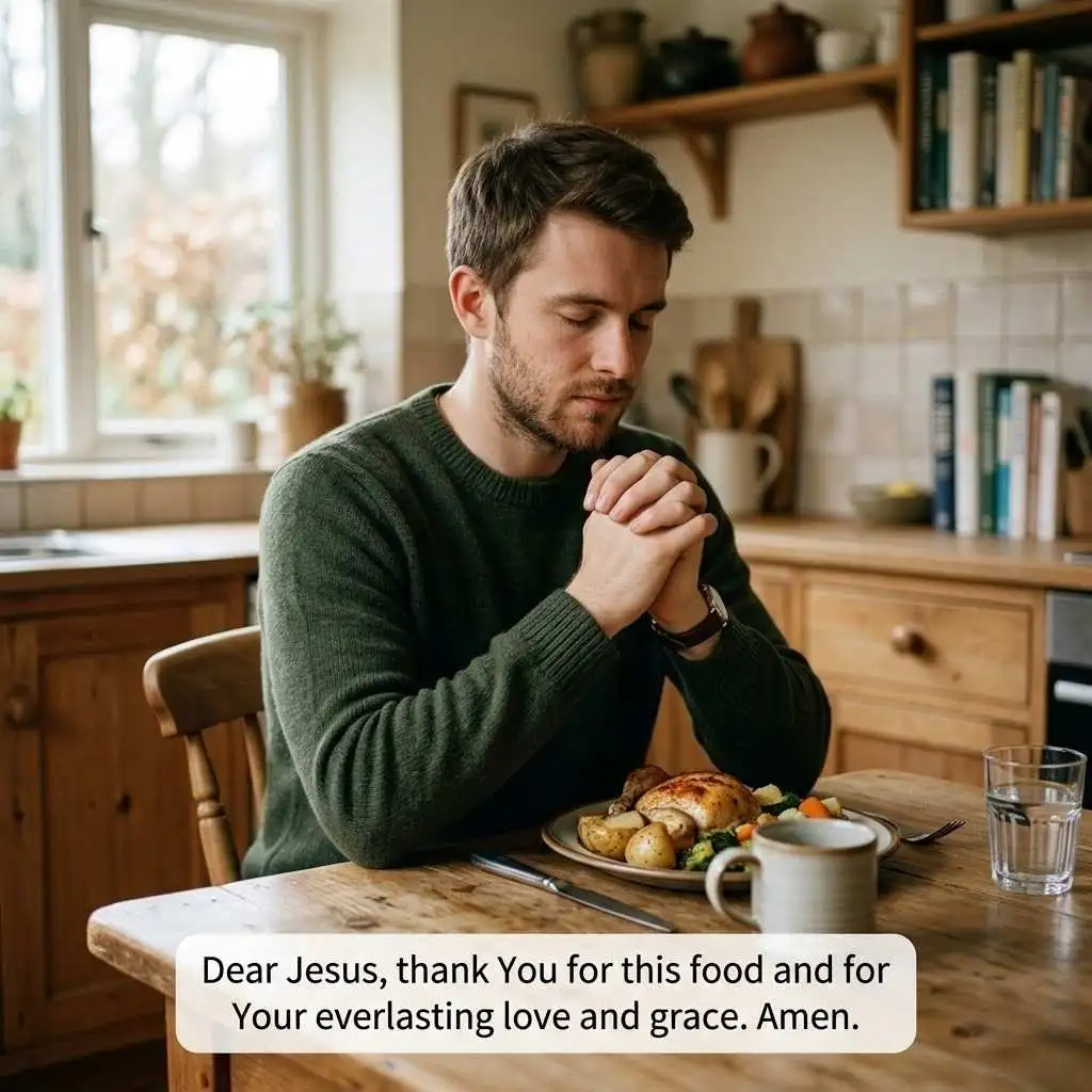 Christian Simple Prayer Before Meal