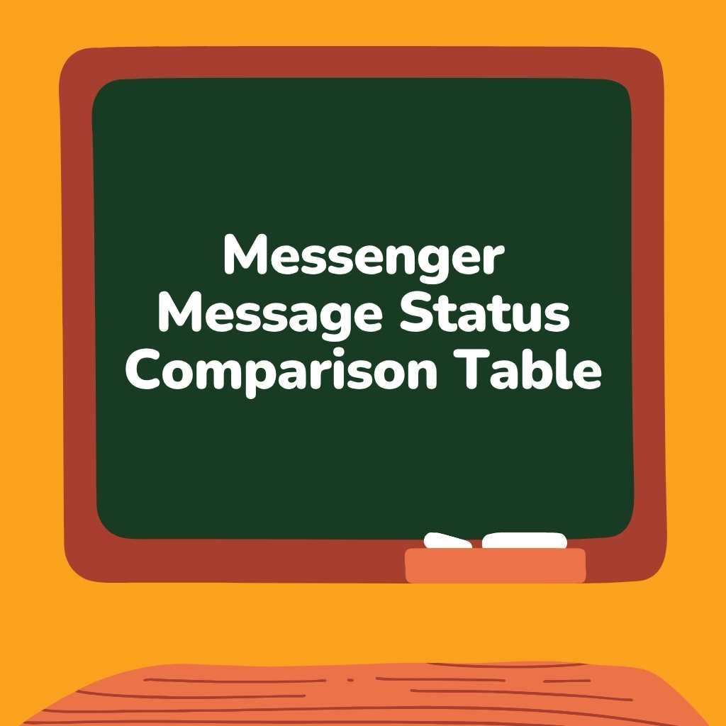 Messenger Message Status Comparison Table