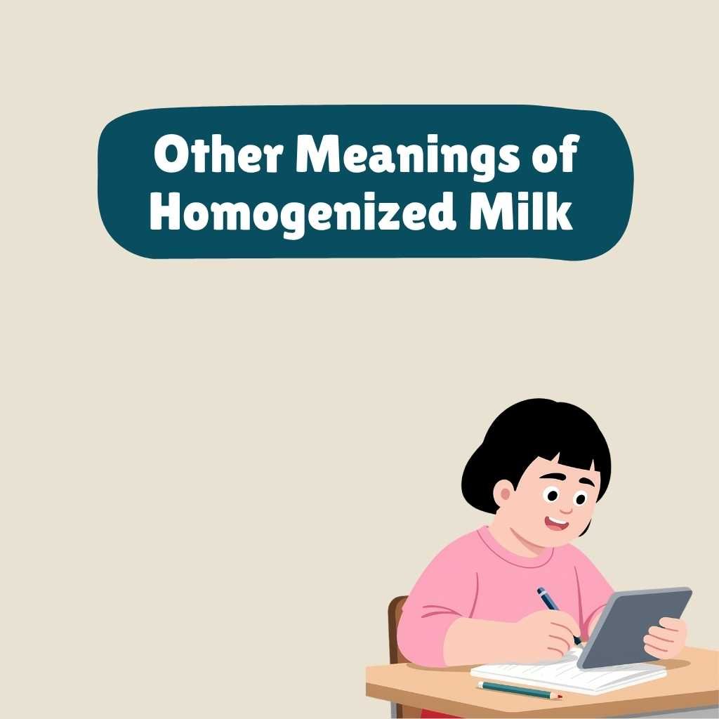 Other Meanings of Homogenized Milk 