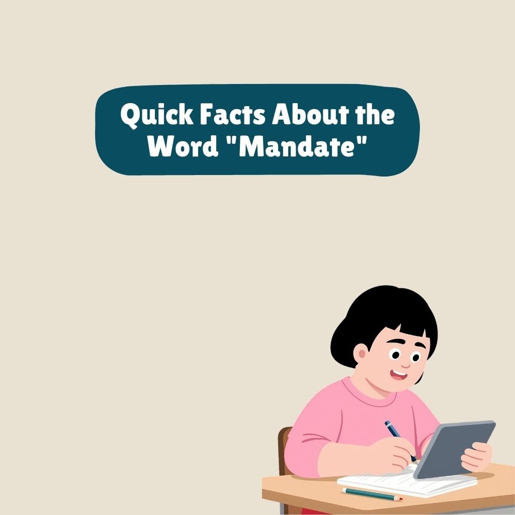 Quick Facts About the Word Mandate
