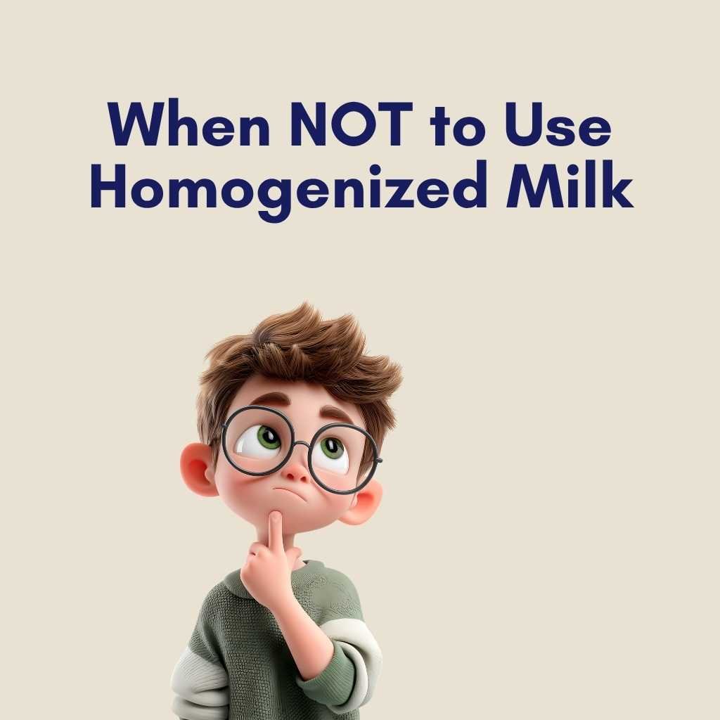 When NOT to Use Homogenized Milk