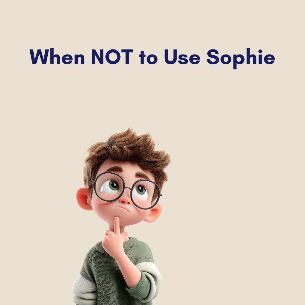 When NOT to Use Sophie