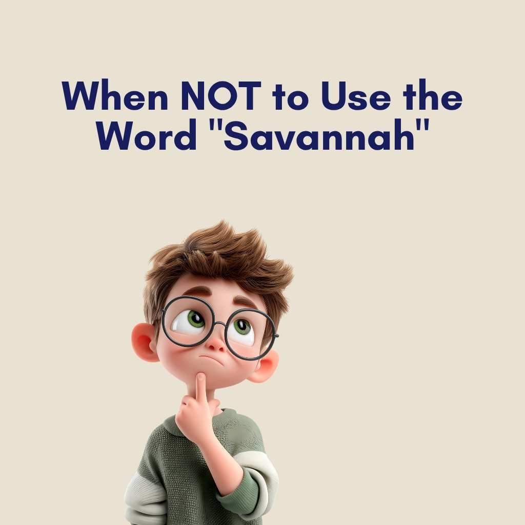 When NOT to Use the Word Savannah