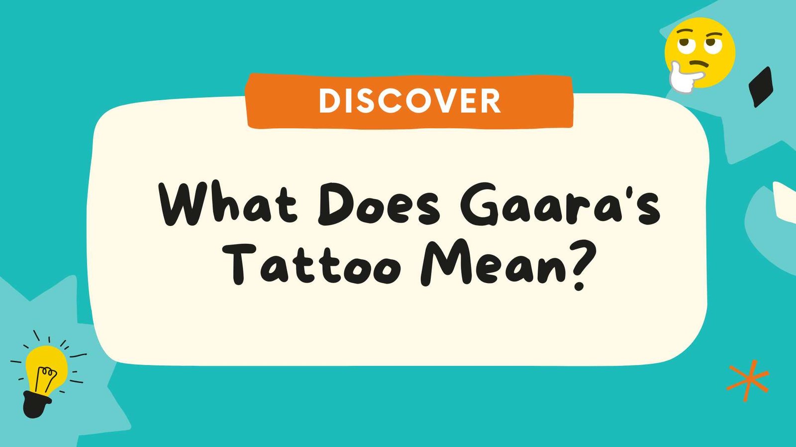 What Does Gaara's Tattoo Mean