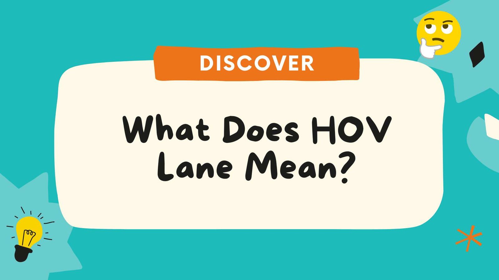 What Does HOV Lane Mean